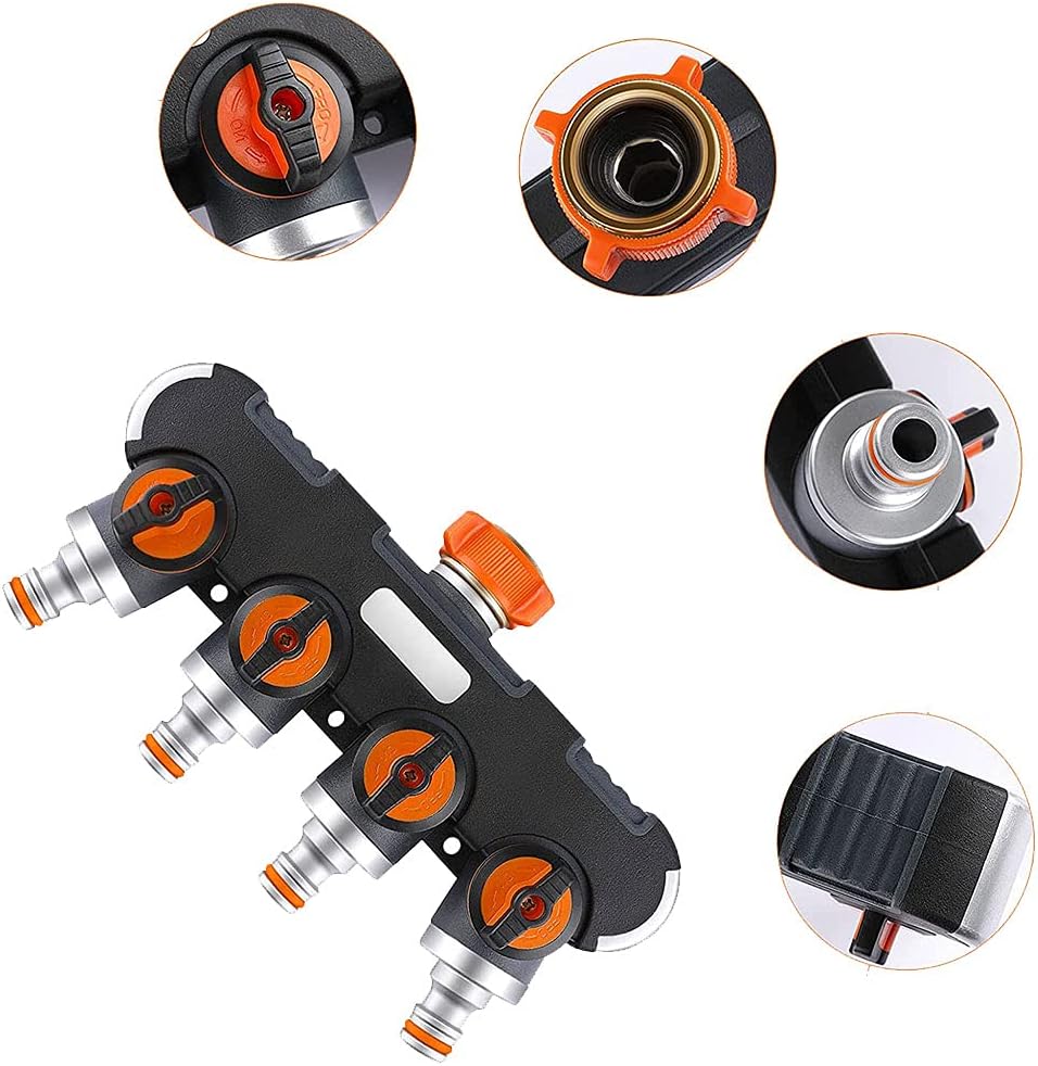 VBESTLIFE Répartiteur De Tuyau à 4 Voies Séparateur De Tuyau D'arrosage