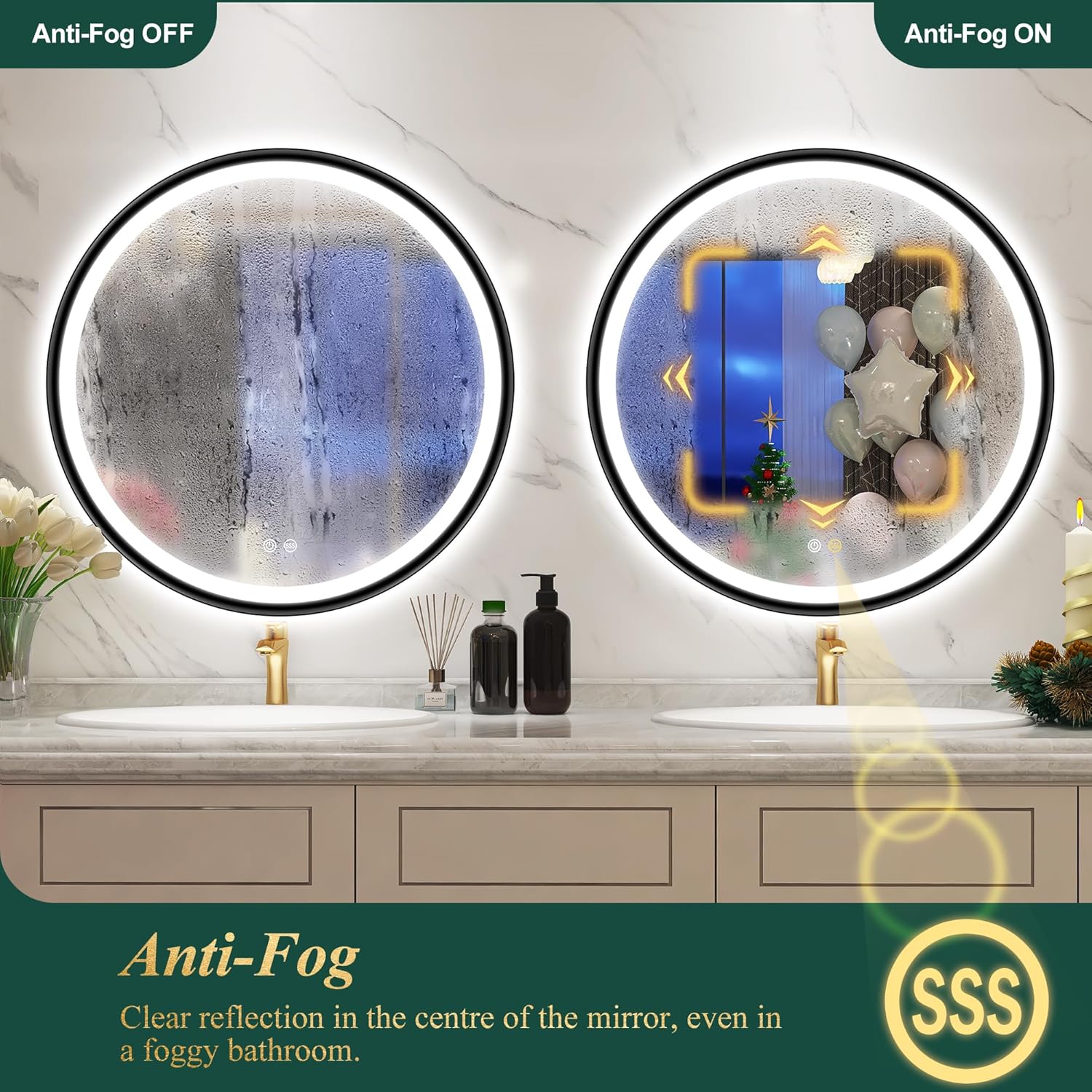 Miroir lumineux de salle de bain