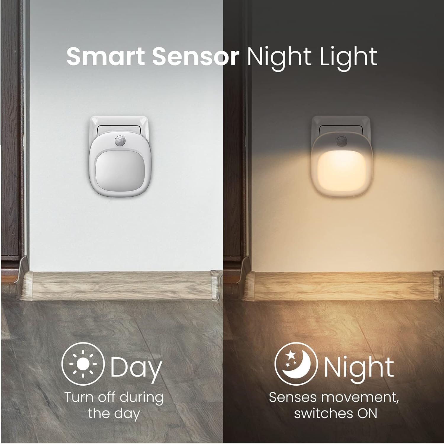 BENMA Luce Notturna A Sensore Di Movimento | LED Ricaricabile USB Per Armadio, Scale E Corridoio | Bianco, 3 Pezzi - 3