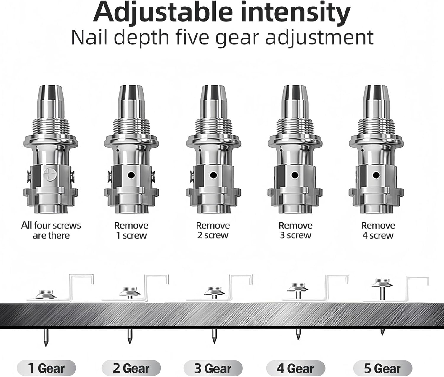 Sparachiodi Aria Compressa Pistola Sparachiodi - Ad Aria Compressa, 4-8 Bar, Con 500 Chiodi 30mm Mannesmann M15350