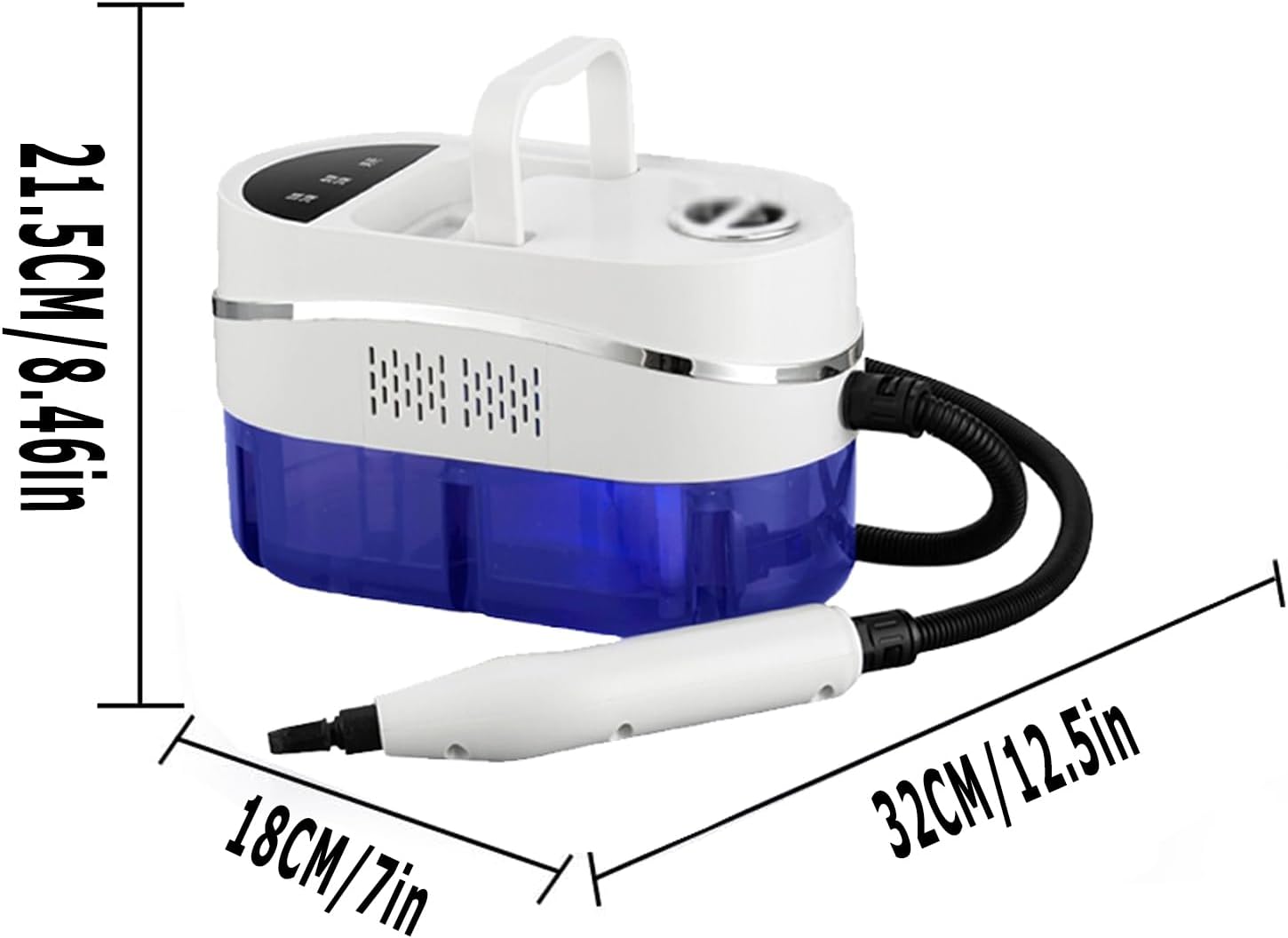 Nettoyeur Vapeur Portable 1500W - Réservoir 1200 Ml, Pression 3 Bars, 7 Accessoires | Pour Sols, Carrelage, Cuisine, Salle De Bain