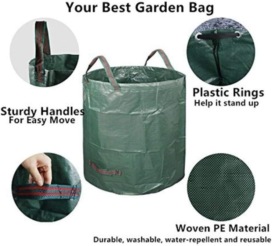 3 Sacs De Jardin Premium XXL - Sacs De Déchets De Jardin Stables En Polypropylène Extrêmement Robuste (PP) 150gsm - Sacs à Feuilles Autoportants Et Pliants -Flore Riche Soldes Magasin