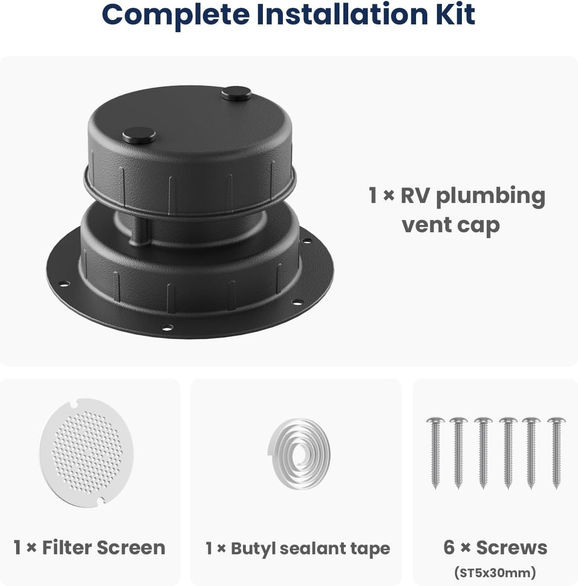 Dimensions bouchon ventilation aluminium