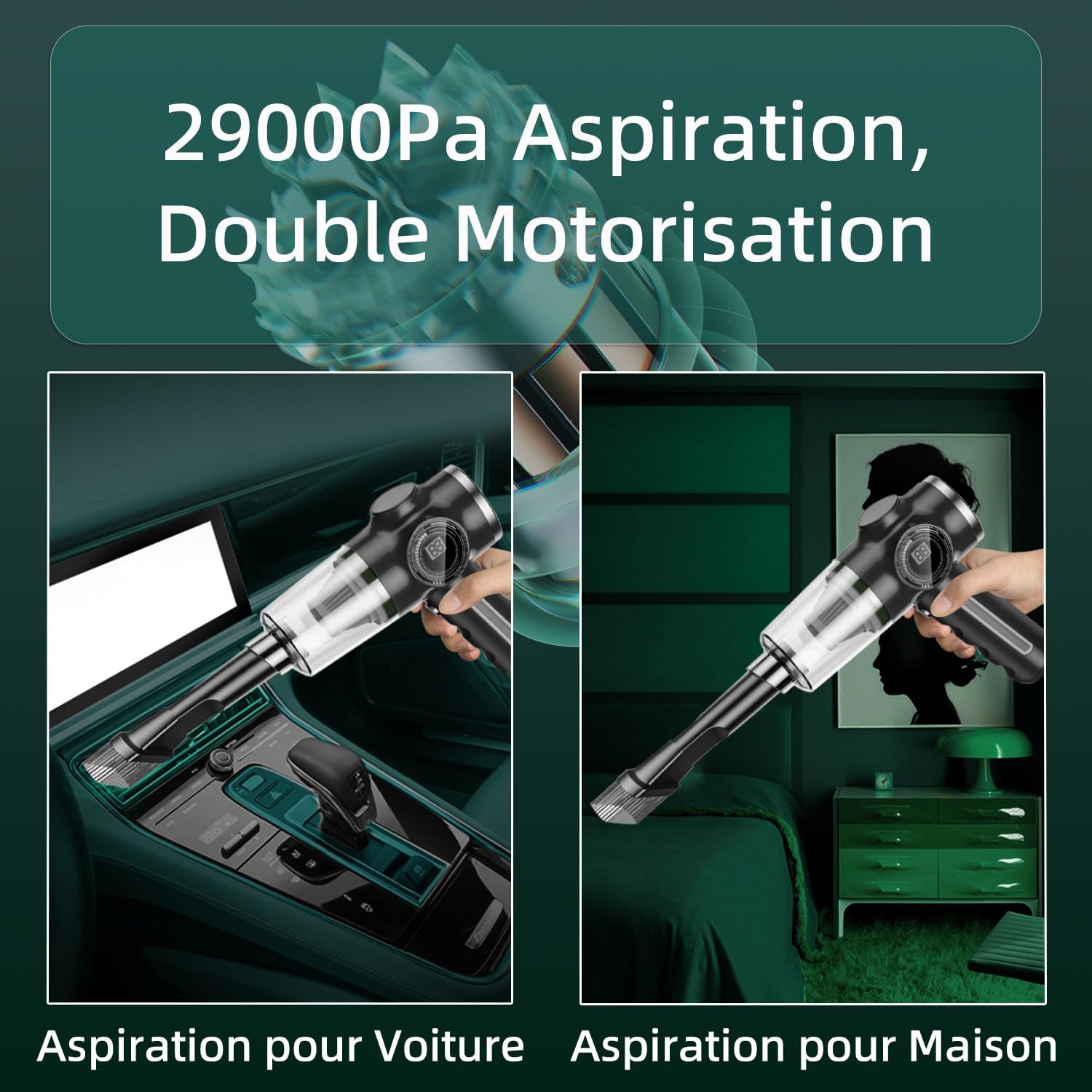 Aspirapolvere Soffiatore Portatile Senza Fili - 12000 Pa, Ricaricabile, Per Auto E Elettronica - Foto 12