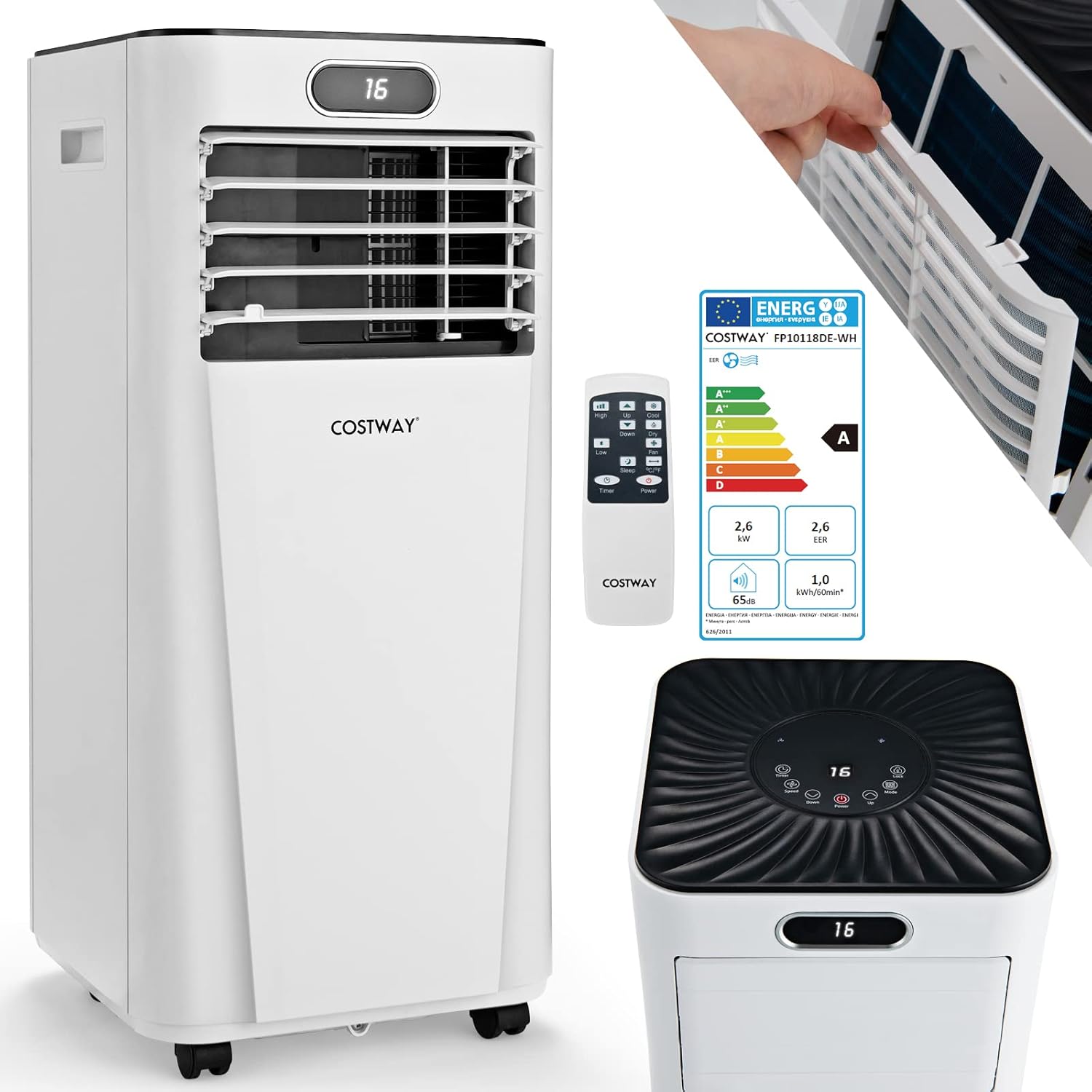 COSTWAY Climatiseur Mobile Silencieux 9000BTU 4 En 1 [Classe énergétique A] Contrôle APP Avec Refroidisseur Ventilateur Déshumidificateur Mode Veille Minuterie 24H -Climatiseur Et Ventilateur AAHKMJXYDAFdJAOAIMEbOAchlkWZ0oakZn uVZ0mPidMNbILvCvspZ4oG3fPgIqc1P3FUrNASD2voti7