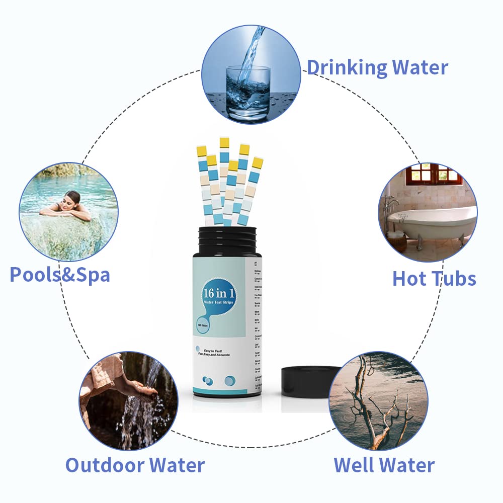 100 Pezzi Strisce Test 9-in-1 Per Acqua Potabile, Analisi