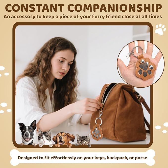 Porte Clé Poil Animaux Porte-clés Souvenir En Forme De Patte Pour