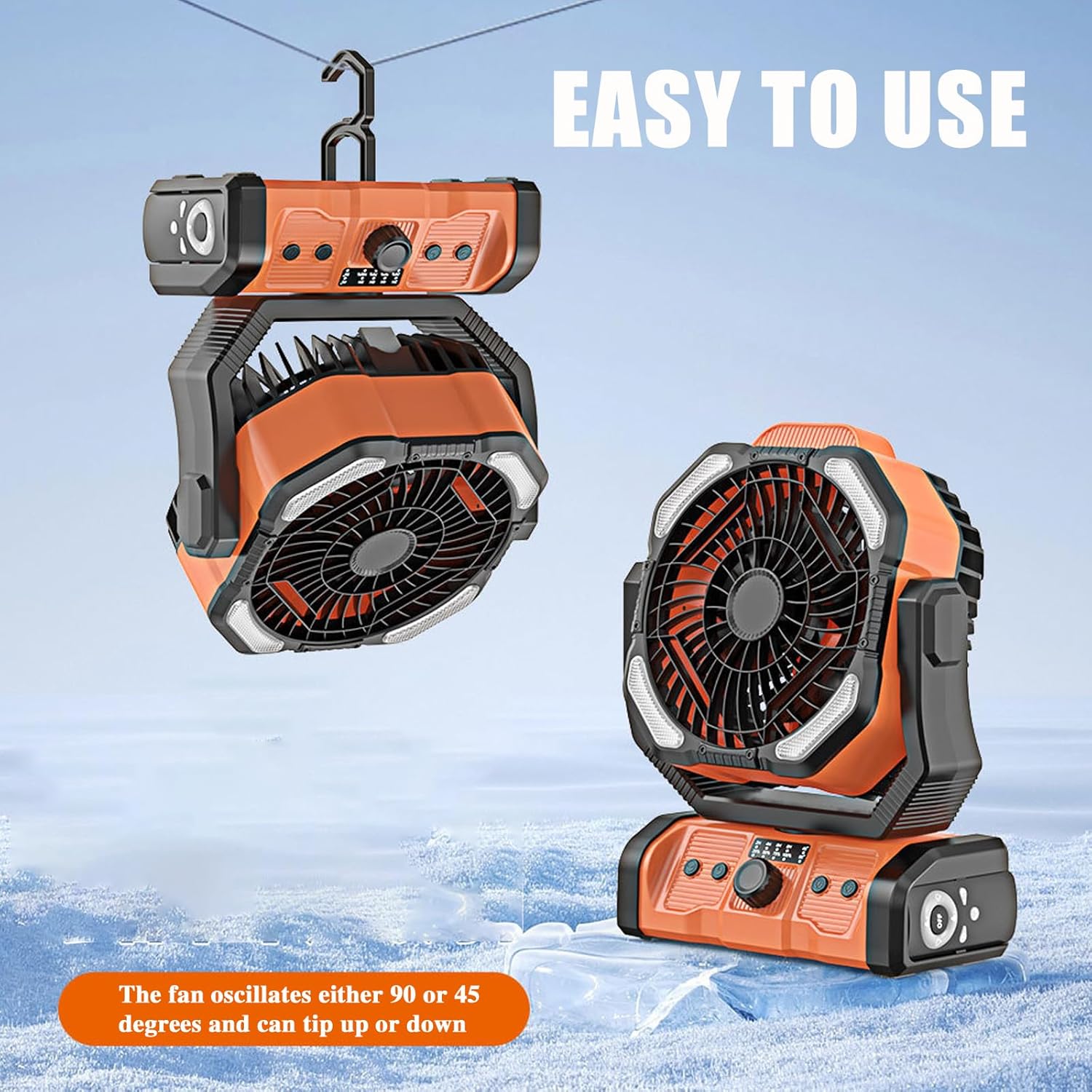 VENTILATEUR DE BRUMISATION rechargeable USB 2 en 1 avec modes de vent réglables EUR 31,96