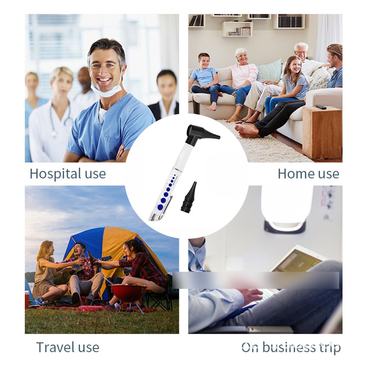 Mini Otoscopio, Ingrandimento Diagnostico Otoscopio Con LED Diretto Luce, Orecchio Cera Rimozione, Healthy Attrezzo per Dottori Infermieri Adulti Bambini Elder Animali Domestici