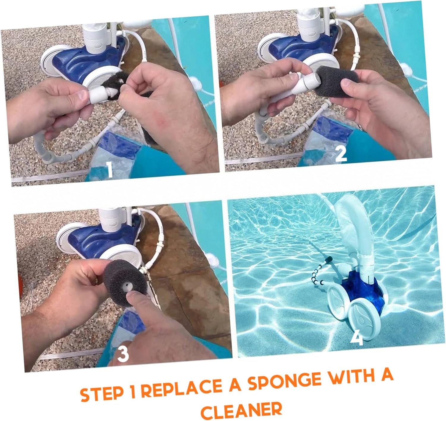 Ausla Confezione da 4 Ruote Guida di Ricambio per Pulitore per Piscina, Compatibili con per Dolphin, Facili da Installare, capacità di Arrampicata, con 2 Pulegge, per Robot Pulitore