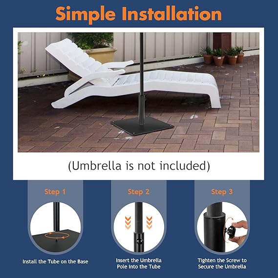 2 Adattatori Stabilizzatori Per Ombrellone Da Piscina – Per Inserti Aquastar Da 4,5 Cm – Bianco, Antivento E Resistente Ai Raggi UV