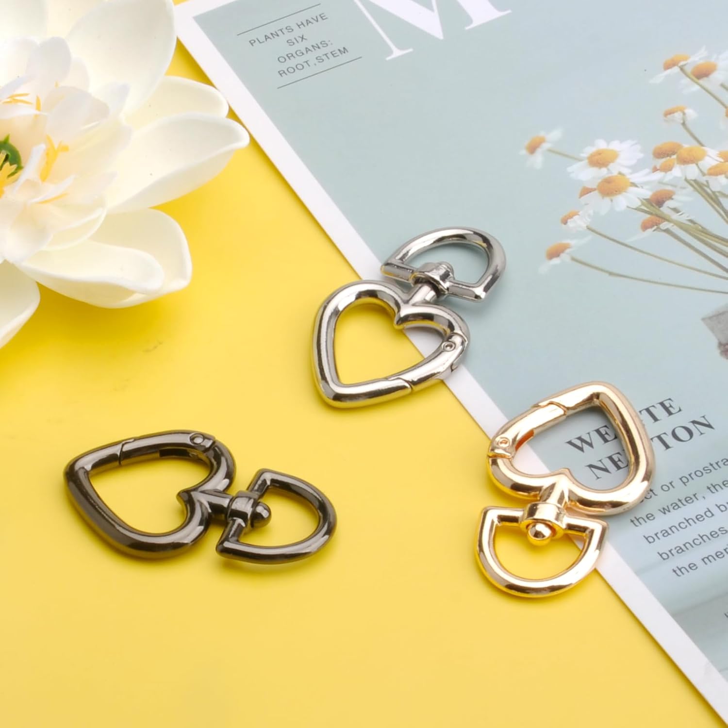 Lot De 50 Crochets Et Porte-clés En Métal Avec Fermoir Mousqueton Pivotant