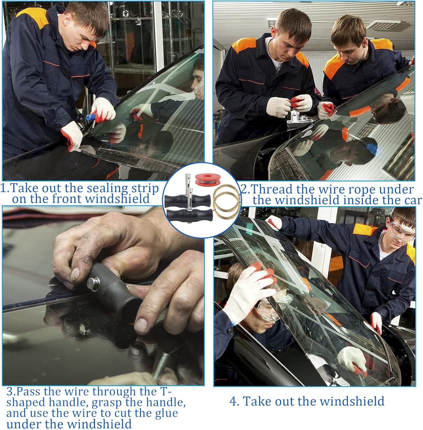 Universal Windshield Removal Tool Kit, Car Windshield Tools, Glass ...