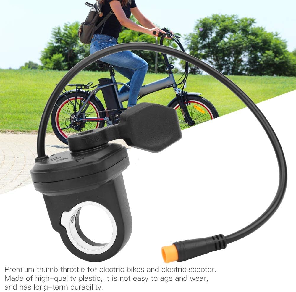 Accélérateur de pouce d'accélérateur de vélo électrique, Kit de pièces de  bicyclette électrique, poignée à 3 fils