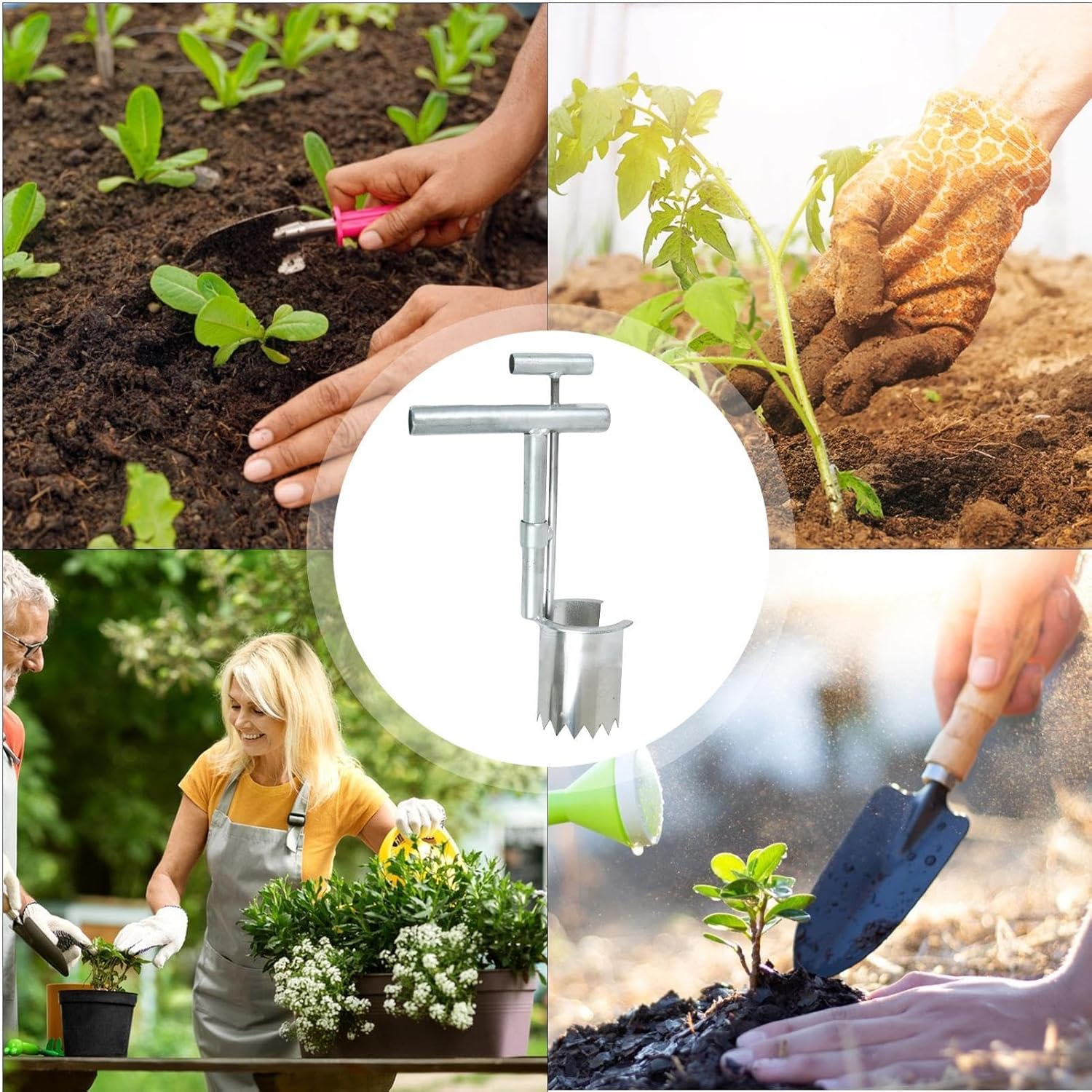 Fini les trous irréguliers Planteur à bulbes en inox – Acier anti ...
