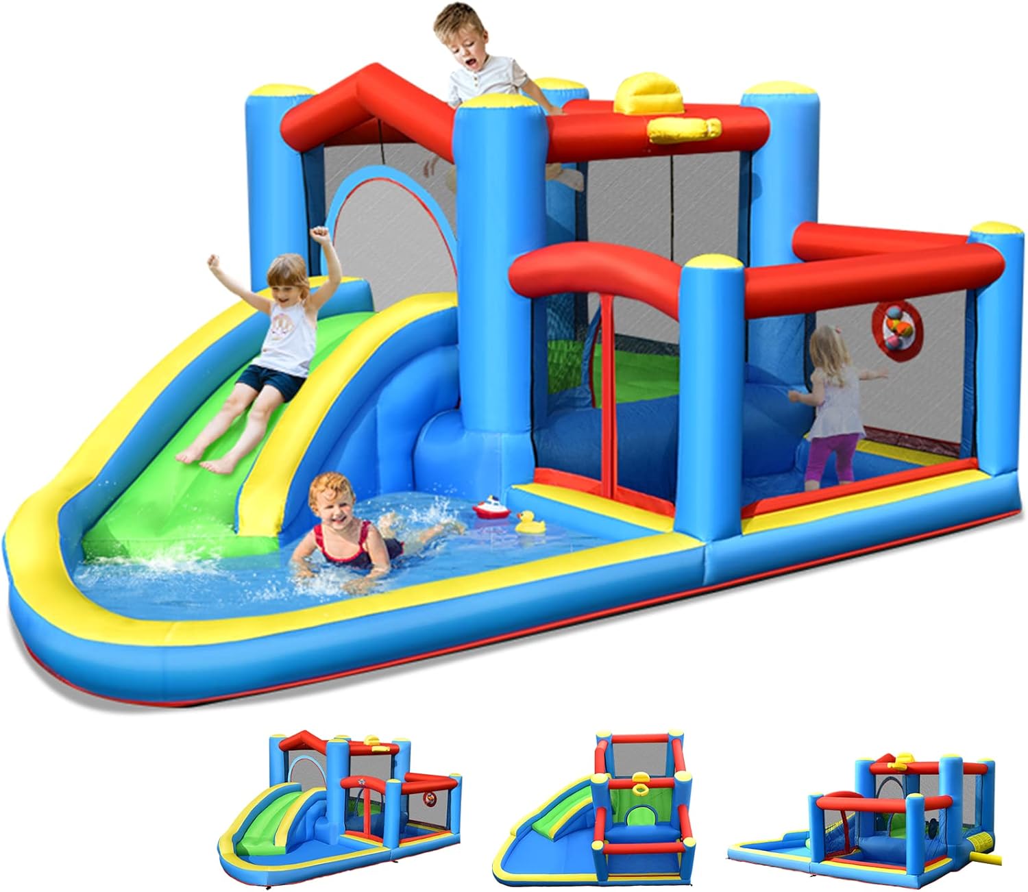 COSTWAY Château Gonflable Aquatique 6 En 1 Enfant 3 Ans+ Pisine Toboggan Escalade Football Basket-ball Jet D'Eau 526 X 373 X 203 Cm Sans Gonfleur -Pas Cher Clair Jardin Magasin AAHKMJXYDAFdJAOAIMEbOAchlkWZ0oakZn uVZ0mPidMNbILvCvspZ4oG3fPgIqc1P3gezV8cos1D03hfxzRksP7asP6DFWCH1qB zCZFVzyhQ==