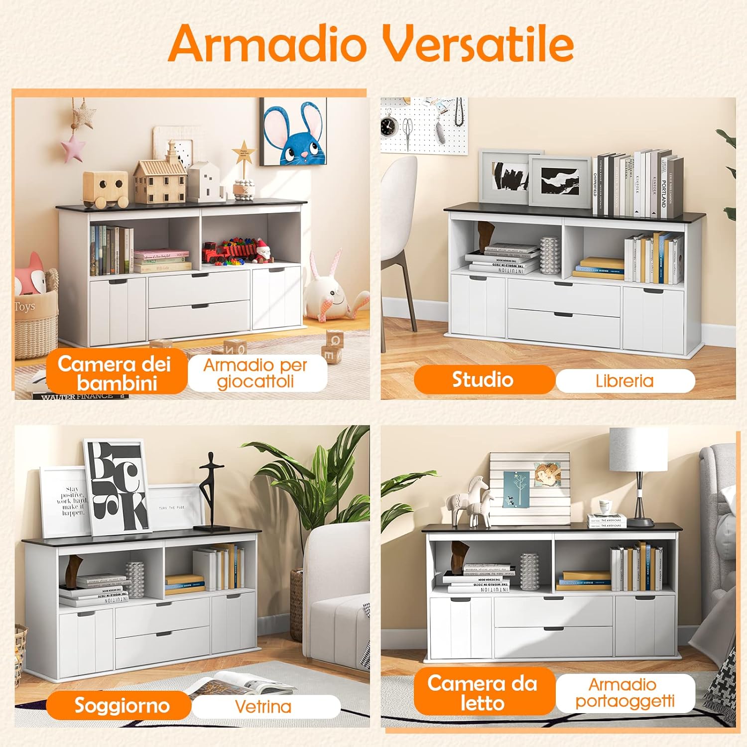 COSTWAY Mobile Porta Giochi Con 4 Cassetti, Scaffale Per Bambini Con Piano A Lavagna Scrivibile E 2 Vani Aperti, Mobiletto Multiuso Da Cameretta Soggiorno E Studio, 121 X 33 X 62 Cm -Cameretta Per Bambini AAHKMJXYDAFdJAOAIMEbOAchlkWZ0oakZn uVZ0mPidMNbILvCvspZ4oG3fPgIqc1P3h 1tZy8CtnyV7OgQio07PLmniyFF7PCSqHn8EPyjaOQ==