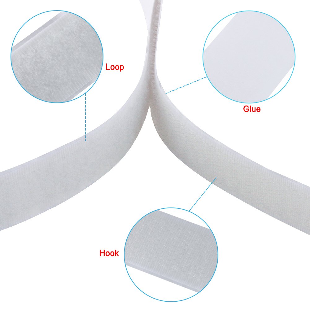 Velcro Heavy Duty Self Adhesive Stick On Coins Dots 45mm Circle White Or  Black