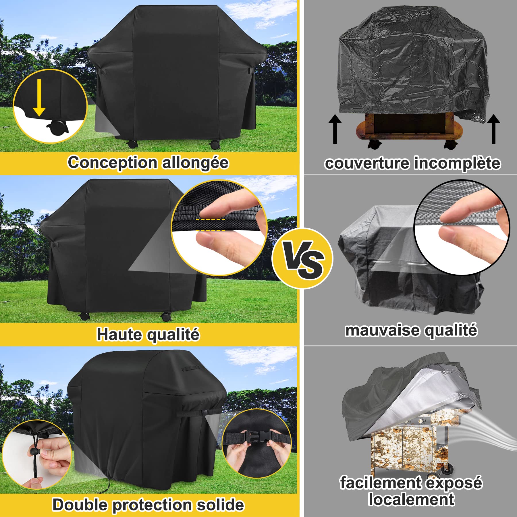 Housse Barbecue, Bache Barbecue Exterieur 100% Impermeable - Housse Pour Barbecue 600D Tissu Oxford Ne Se Décolore Pas Bâche Barbecue Housse Plancha Pour Weber Char Broil (152x124x75CM) -Jardin Calme Soldes Magasin AAHKMJXYDAFdJAOAIMEbOAchlkWZ0oakZn uVZ0mPidMNbILvCvspZ4oG3fPgIqc1P3pf6IR8m4hysWGRj8QsnRwl hrZOa6fFUtkRR0XazJDA==