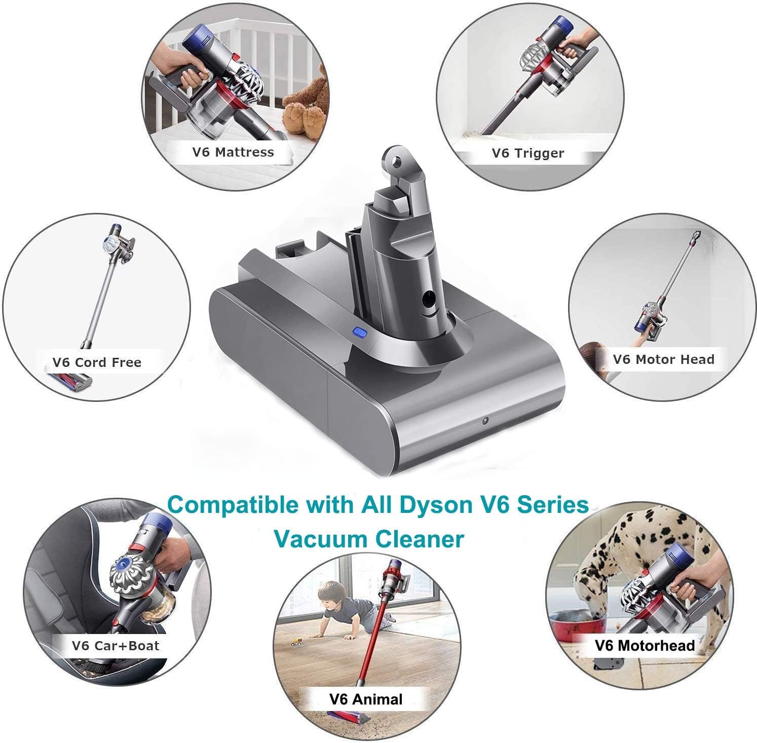 Batería de repuesto para aspiradora Dyson V6