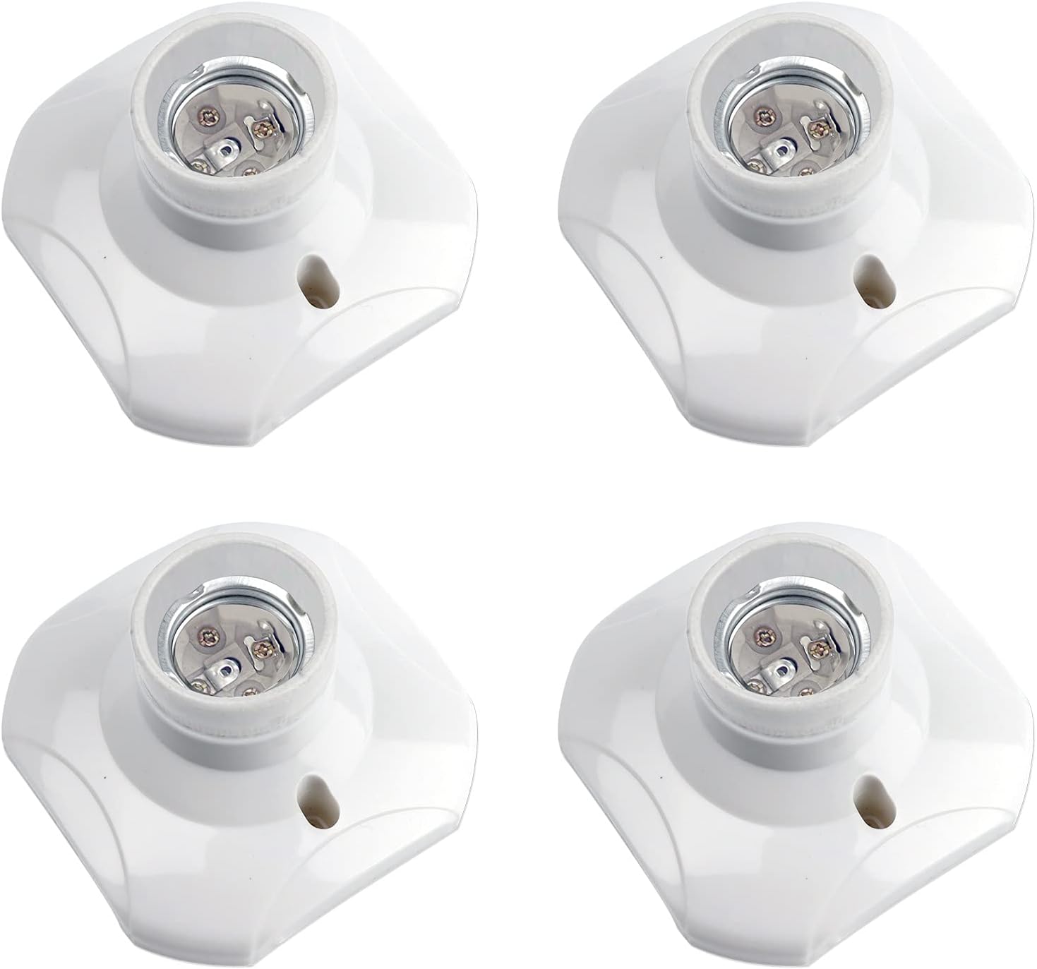 Lot De 10 Douilles D'ampoule E27 En Plastique Blanc - Culot à Visser, 60W Max - Pour Ampoules LED