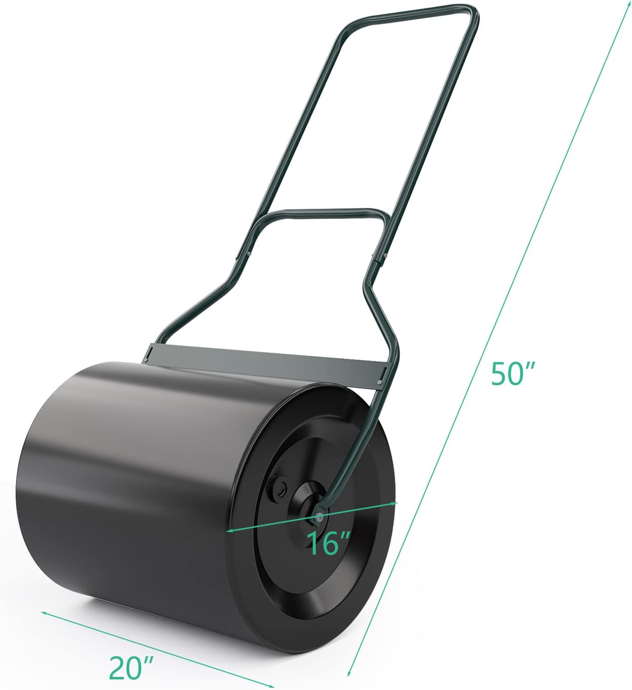 RELAX4LIFE Rullo Da Giardino In Metallo, Barra Del Timone, Serbatoio Fino 60 Litri, Riempito Con Sabbia O Acqua, Apertura Laterale Livellare Prato, Movimento Facile, 50x40x123 Cm, In Acciaio, Nero -Cura Del Prato AAHKMJXYDAFdJAOAIMEbOAchlkWZ0oakZn uVZ0mPidMNbILvCvspZ4oG3fPgIqc1P3zaEBt6l9FKWgT6wXwAVBL6NXWhbt6khNrqlnBI8Hlhw==
