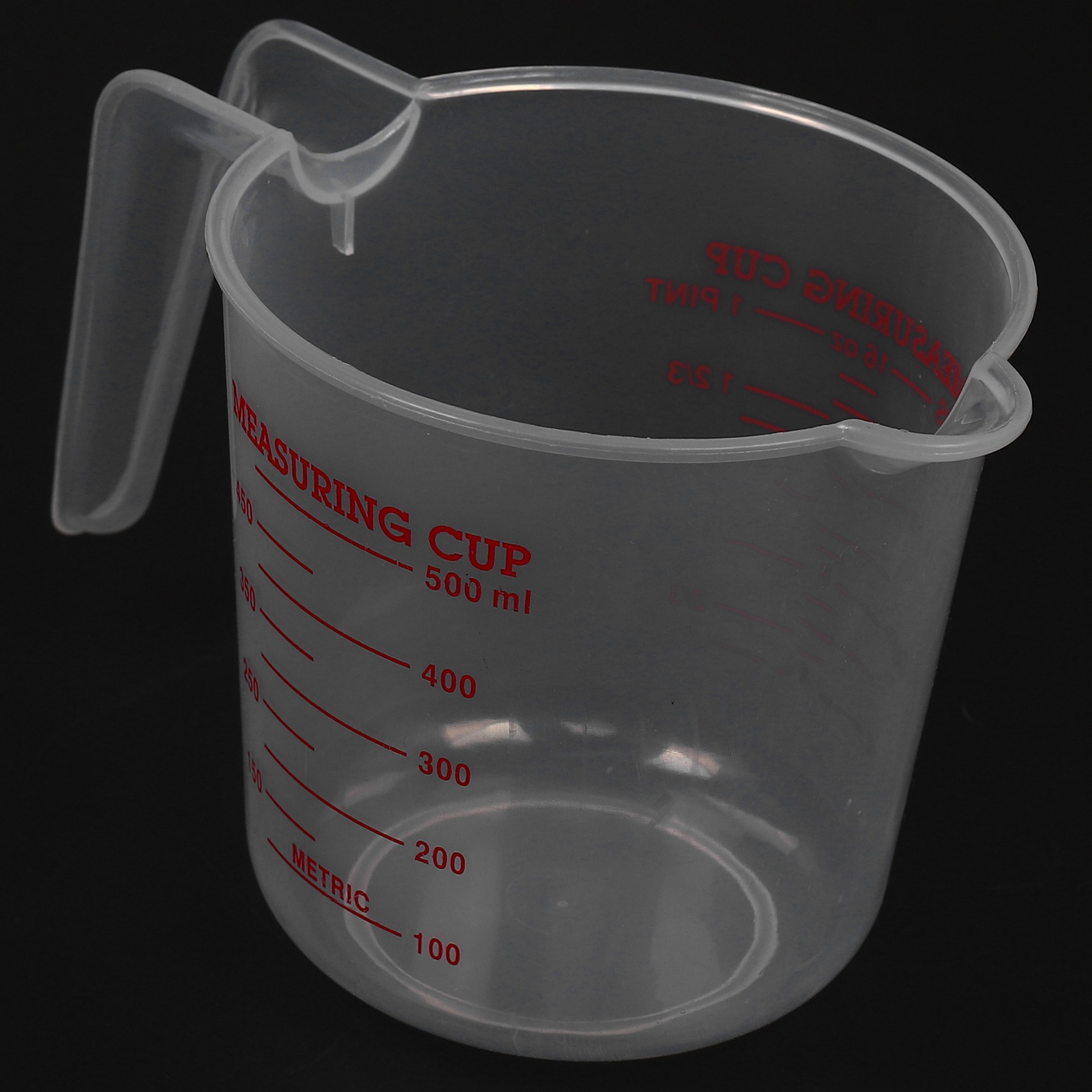 500ml Home Lab Measuring Jug Pitcher Plastic Handle Pour Spout Container