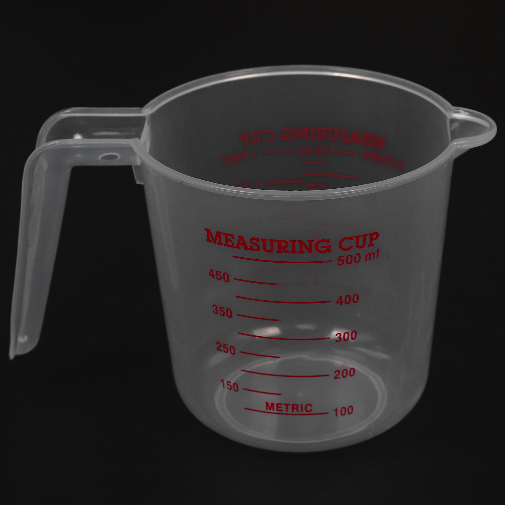 500ml Home Lab Measuring Jug Pitcher Plastic Handle Pour Spout Container