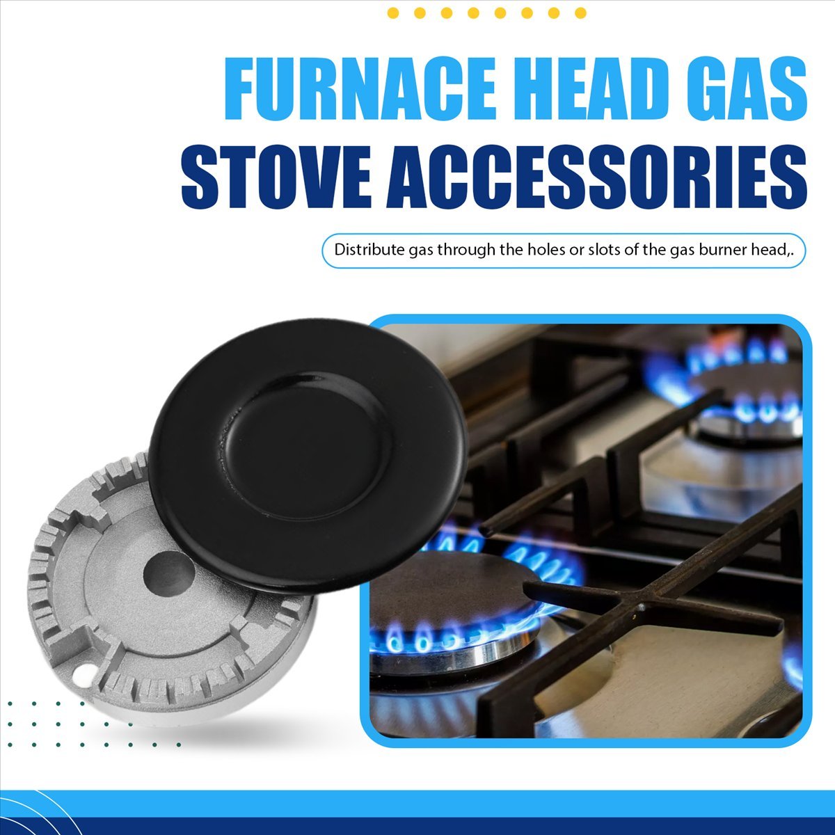 Cooker Hat Set Stove Lid,Oven Gas Hob Burner Crown Flame Cap,Upgraded ...