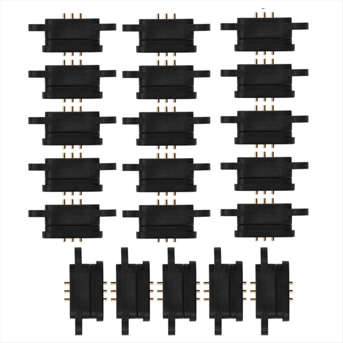 20Pairs 3Pin Spring Loaded Magnetic Pogo Pin Connector 3 Positions ...