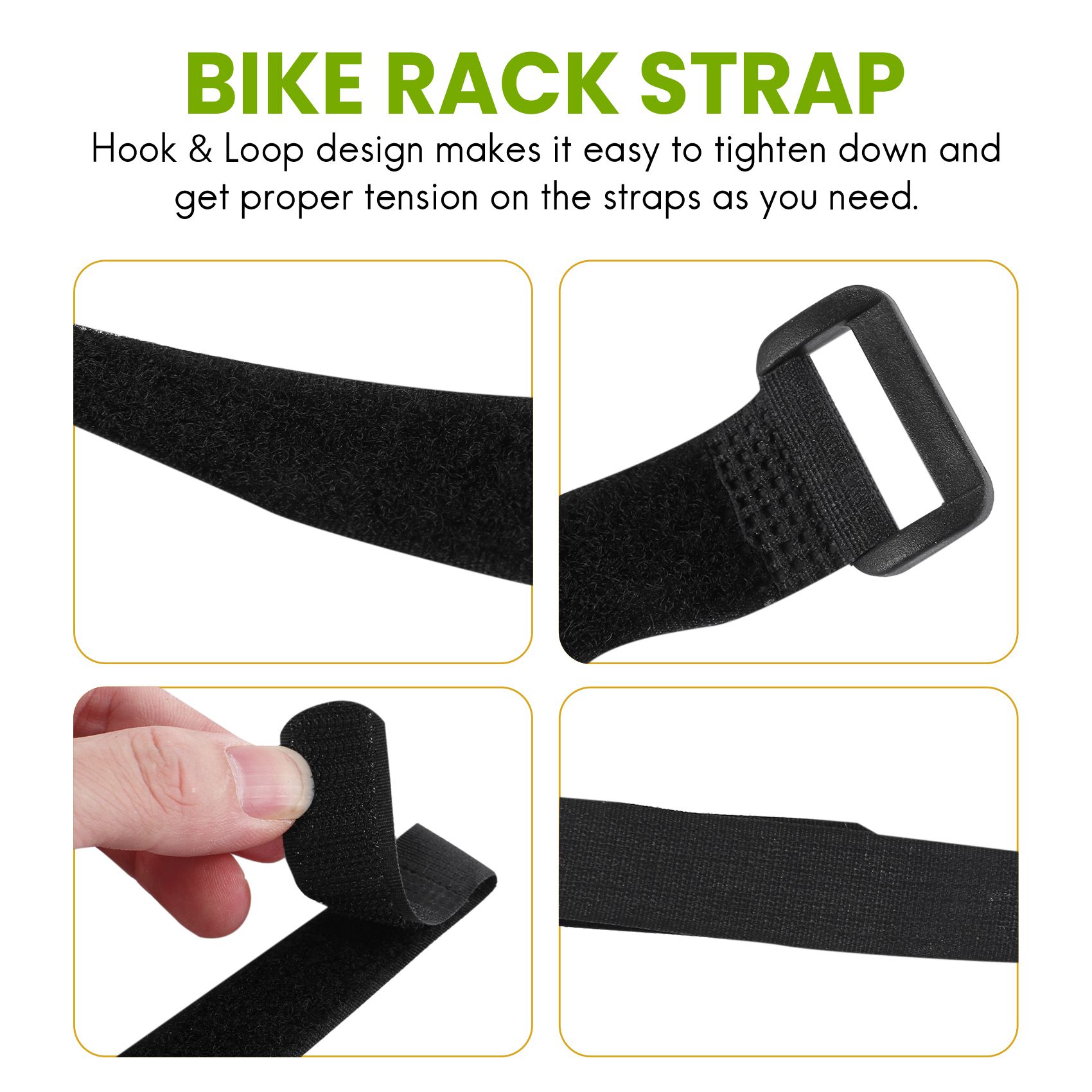 10Pcs/Pack Bike Rack Straps Bicycle Transport Wheel Stabiliser Securing ...