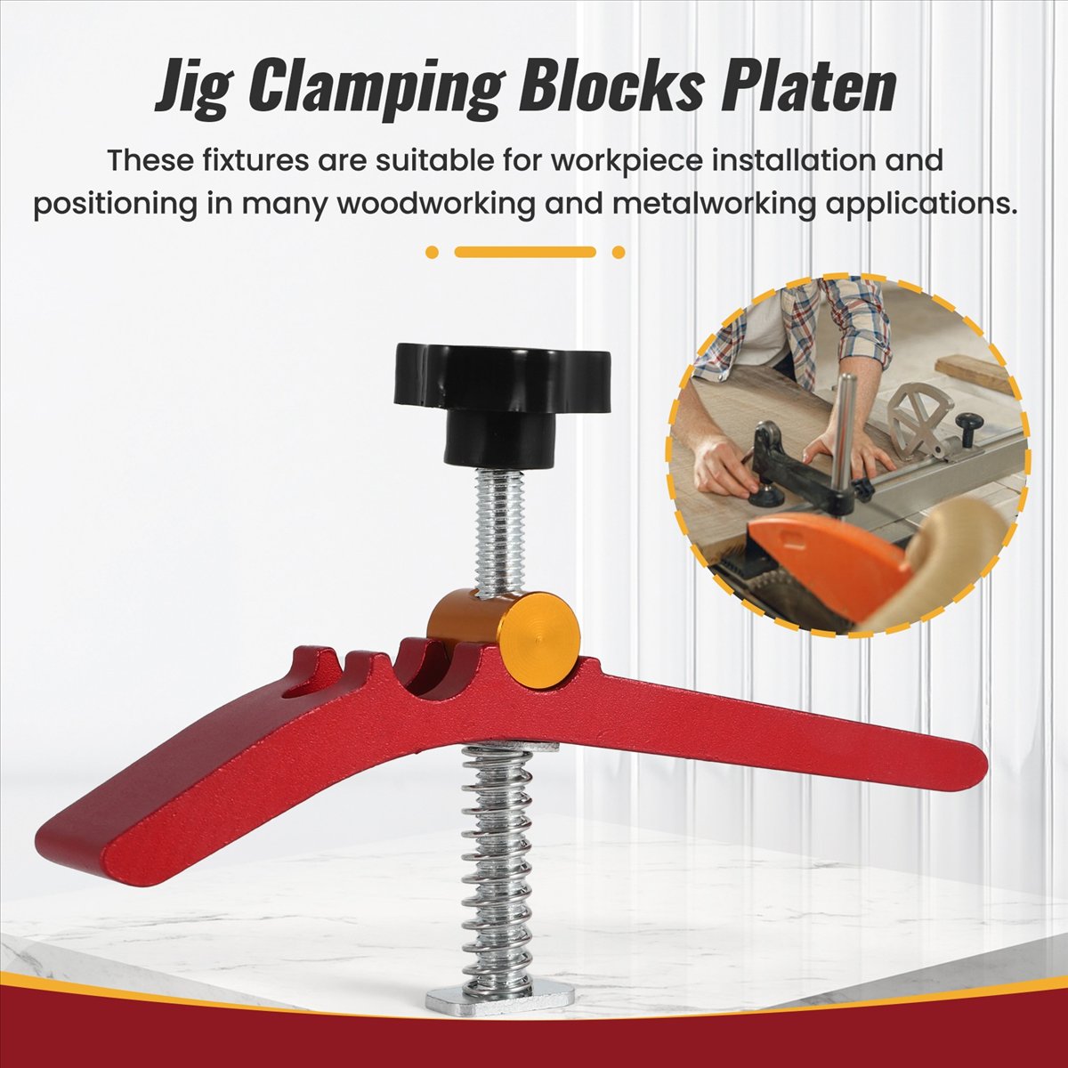 Woodworking T-Track Hold Down Clamp Set Aluminum T-Slot Table Workbench ...