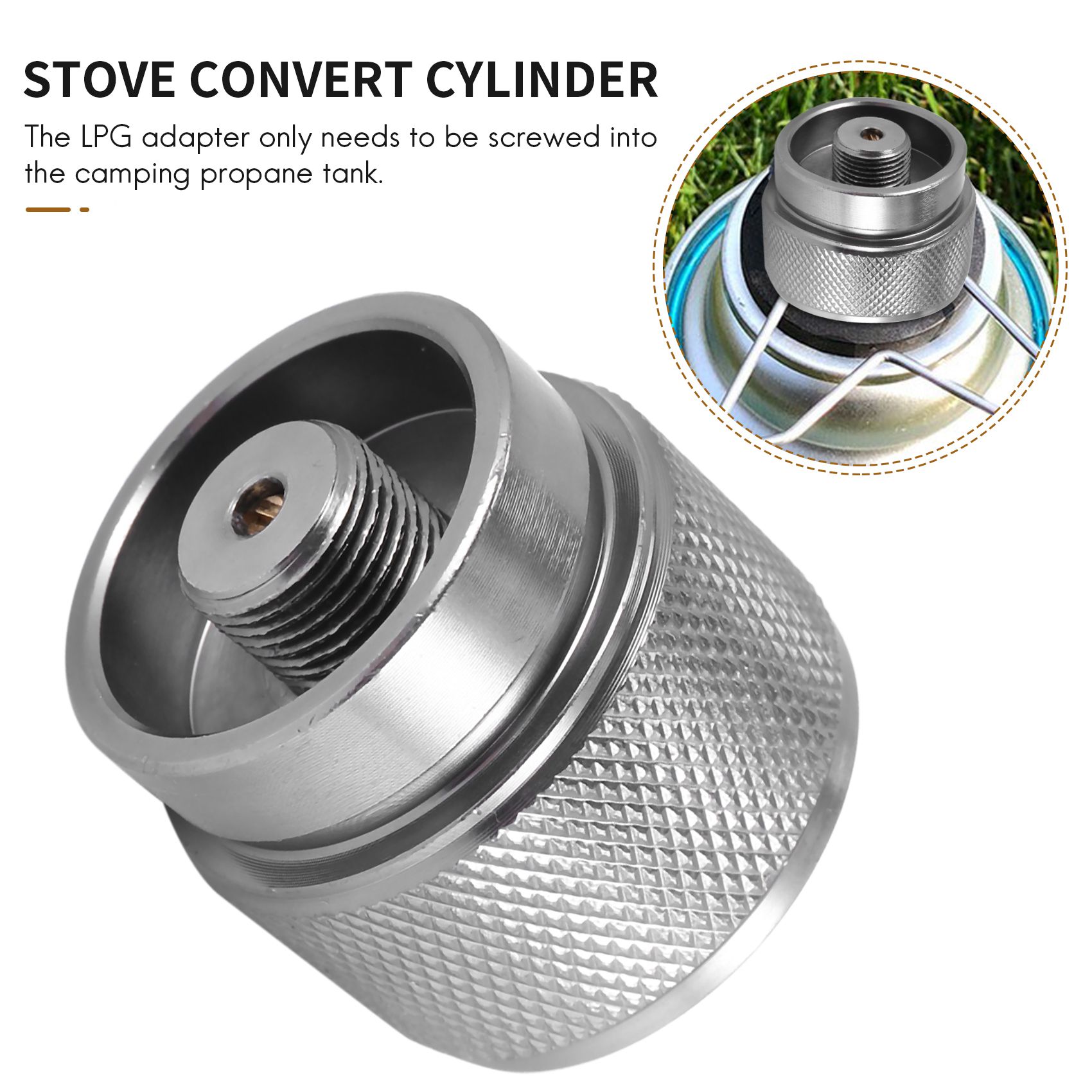 Camping Stove Adapter 1LB Propane Small Tank Input and a Lindal Valve ...