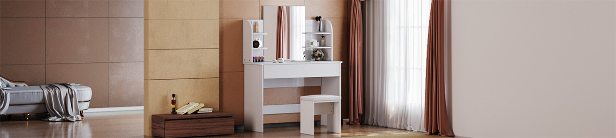 SONNI Schminktisch mit beleuchtung spiegel und hocker Schublad