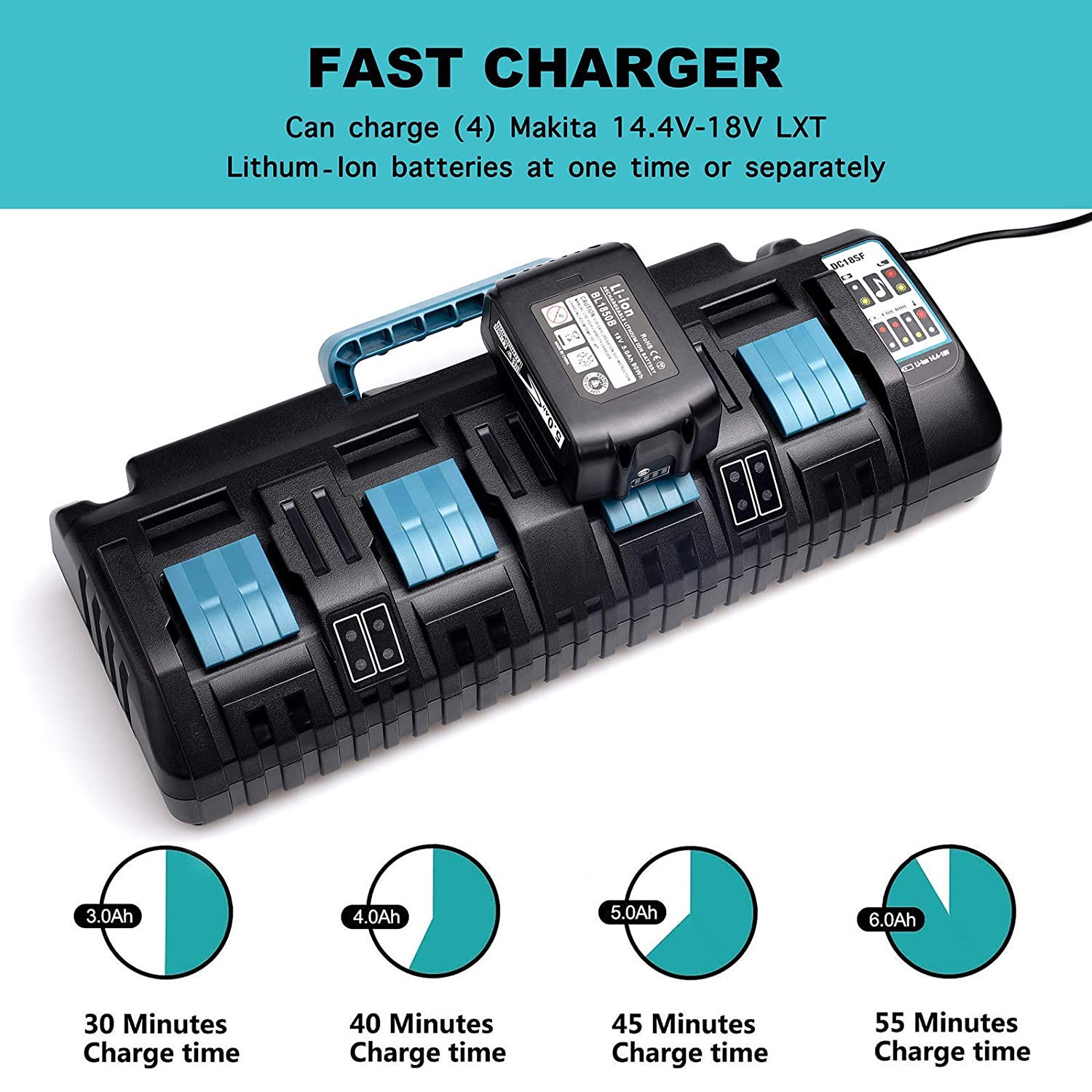 4X Batterie Pour Makita BL1860B 18V 5.0Ah BL1850B BL1815N Lithium + Chargeur DC18SF 4 Ports 14.4V-18V Indicateur LED -Varta || Makita || OSRAM Soldes AAHKMJXYDAFdJAOAIMEbOAchlnAxdU MwNSpOFPb6xOcG2GFrUNlQHsx6twoEbUV0fhpjTo7kSWeAlZAZyCb9SEKzIo wWh