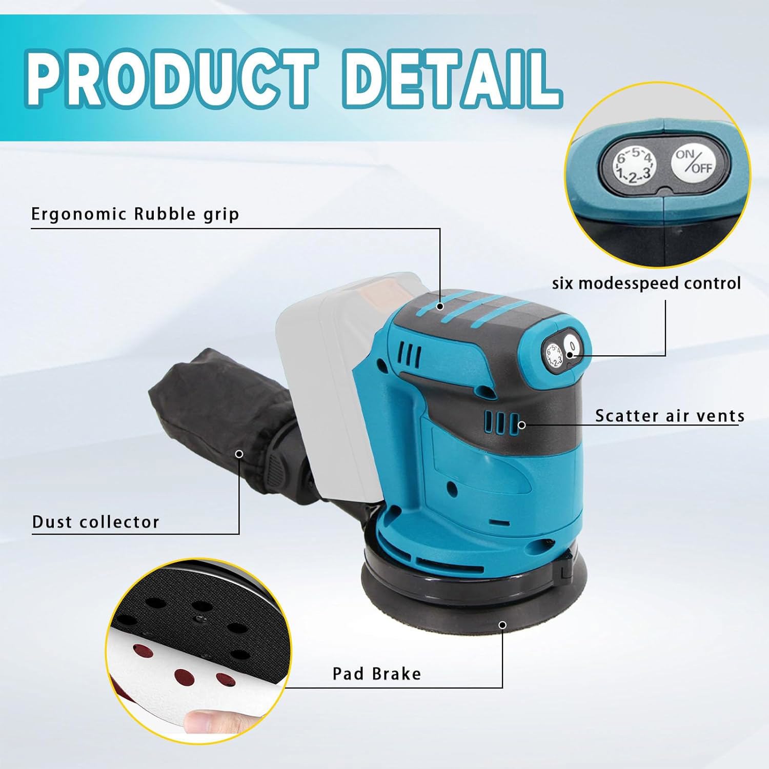 Suri Loterie Révélation Ponceuse Orbitale électrique 150 Mm Morbidité Sûrement T