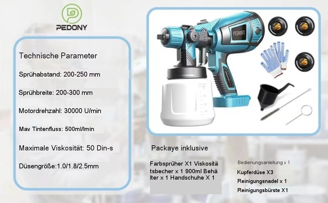 Cordless paint sprayer is easy to install, even if you are a beginner