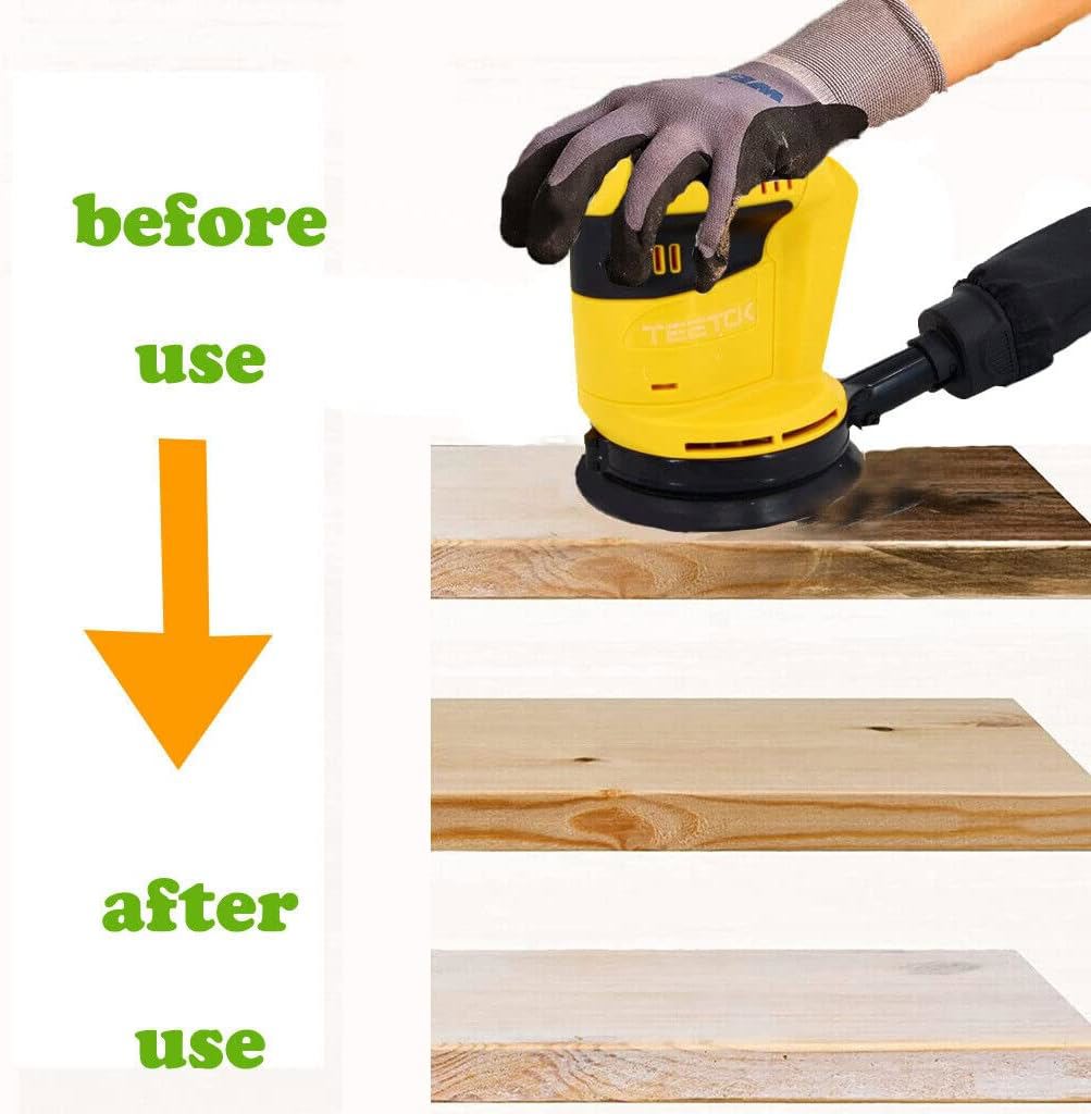 Orbital Sander 125MM Compitible for DEWALT 18V 20V Battery, Cordless ...