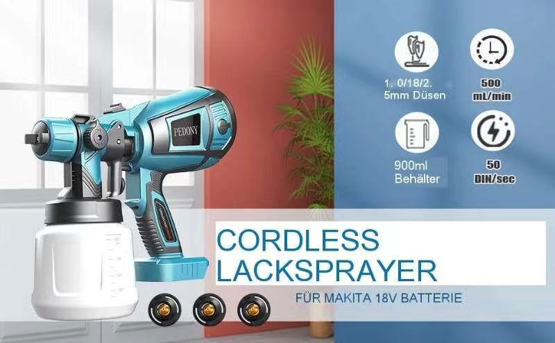 Cordless Paint Sprayer for Makita 18V Battery