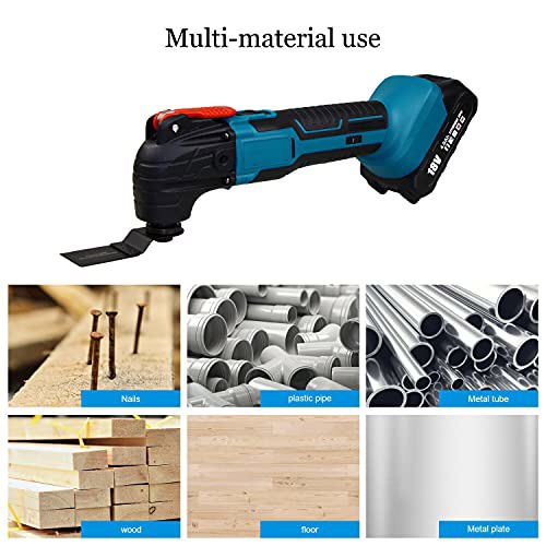 Utensile Oscillante Cordless Yofidra 21V - Multimaster Con 6 Velocit&agrave; E Accessori Per Taglio E Levigatura