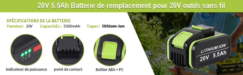 Photo de la batterie de remplacement WA3551