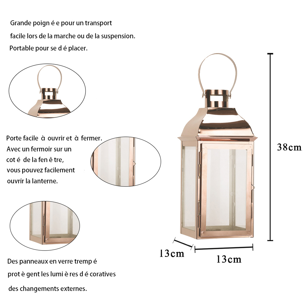Lanterne Décorative En Acier Inoxydable De 31,5 Cm De Haut, Lanterne à Bougie, Dorée -ATMOSPHERA || VIDAXL || Safavieh Soldes AAHKMJXYDAFdJAOAIMEbOAchlnAxdU