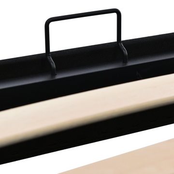 OKWISH Polsterbett Hydraulisches, 90x200cm,Bett mit Lattenrost aus Metallrahmen, ohne Matratze