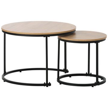 OKWISH Couchtisch Runder geschachtelter Beistelltisch Couchtisch (2-St)
