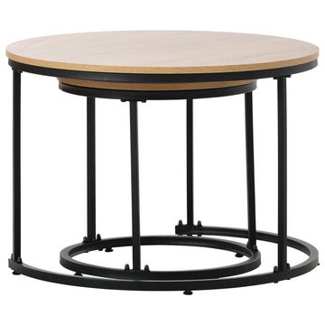 OKWISH Couchtisch Runder geschachtelter Beistelltisch Couchtisch (2-St)