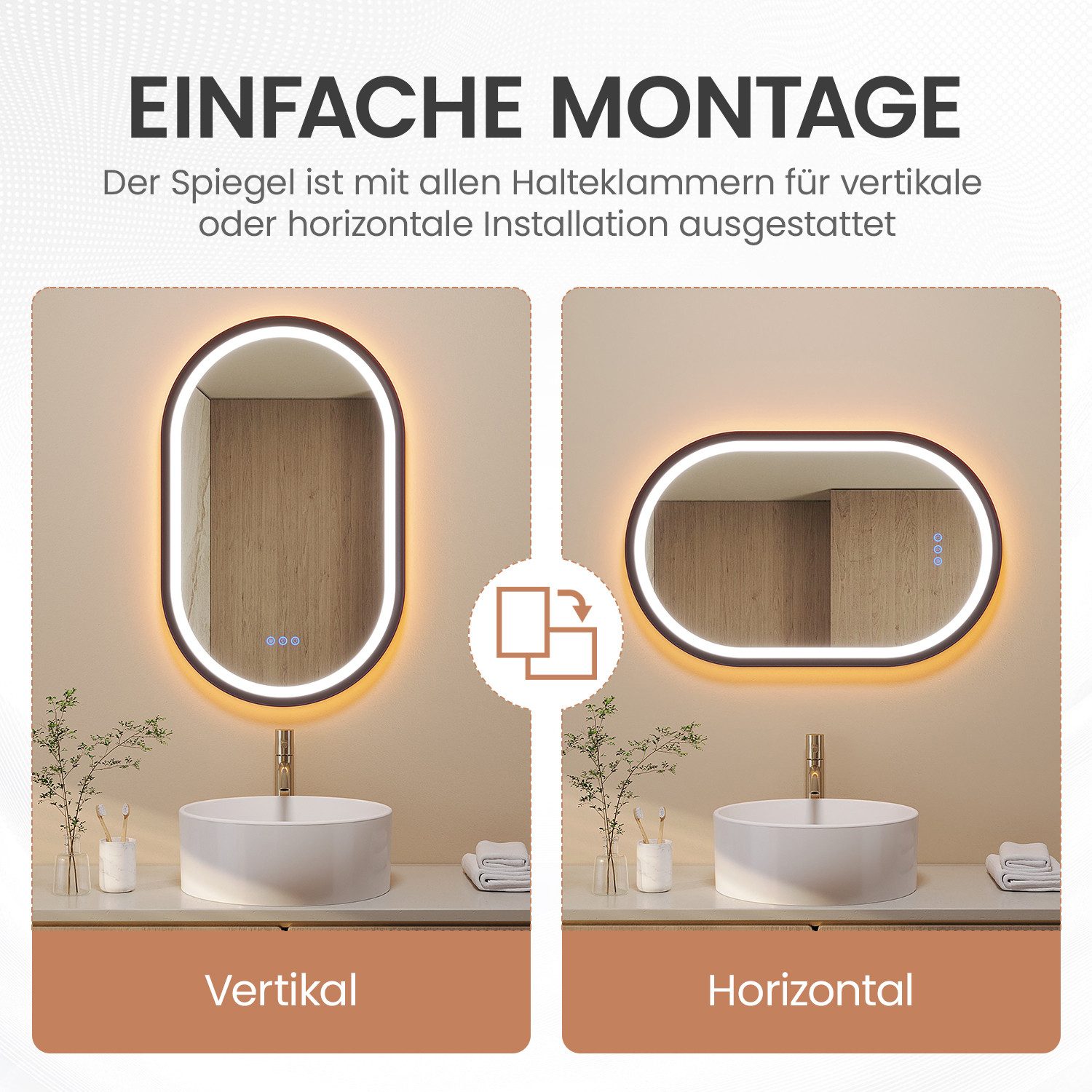 Badspiegel mit Beleuchtung