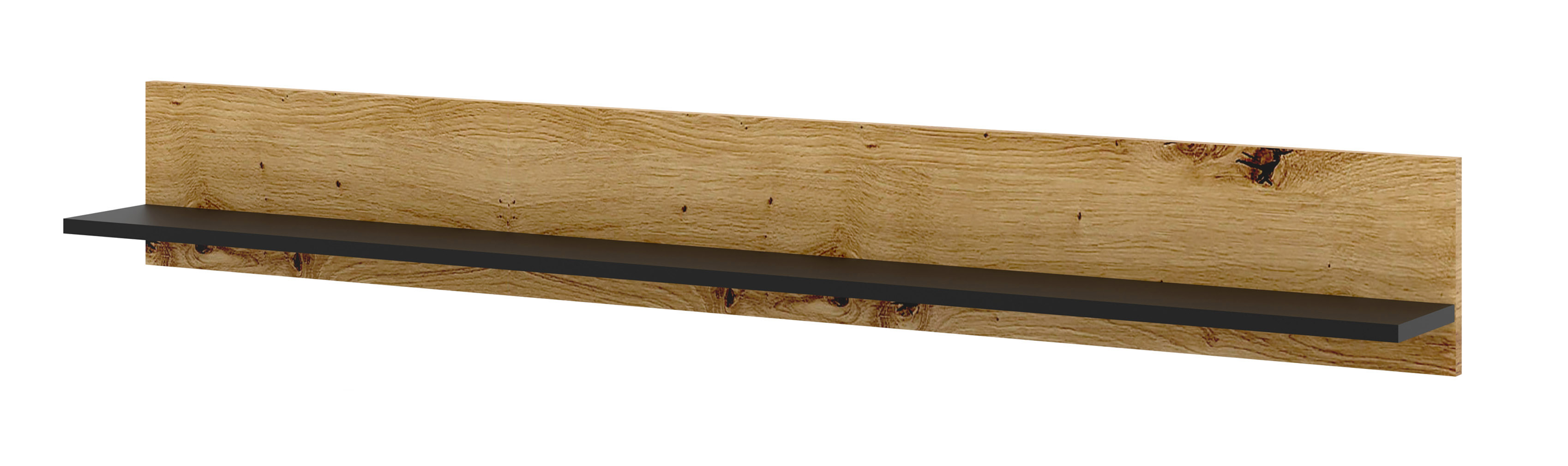 Raumhirsch Étagère murale 150x20x16 cm chêne Artisan / noir – vue principale