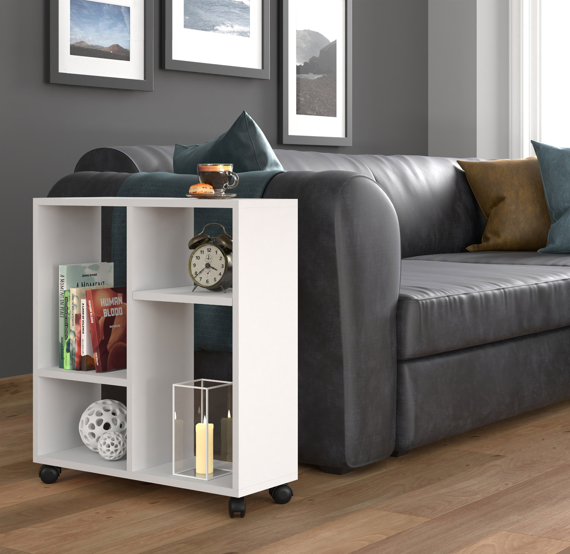 Raumhirsch Table basse 60x65x20 cm blanc – détail 1