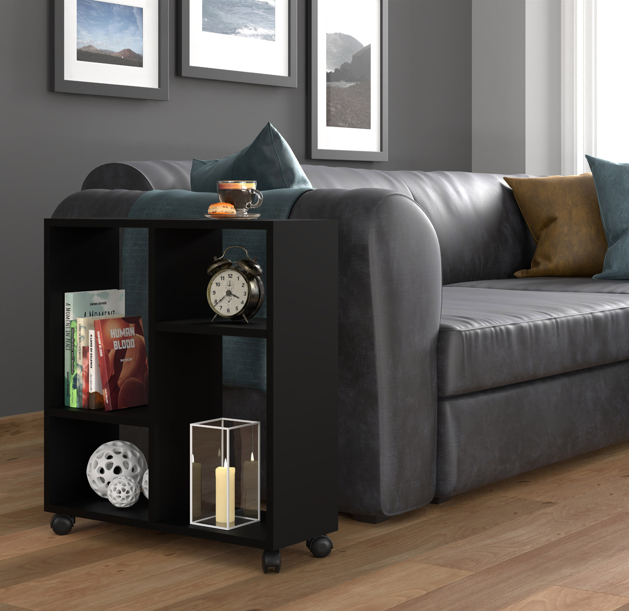 Raumhirsch Table basse 60x65x20 cm noir – détail 1