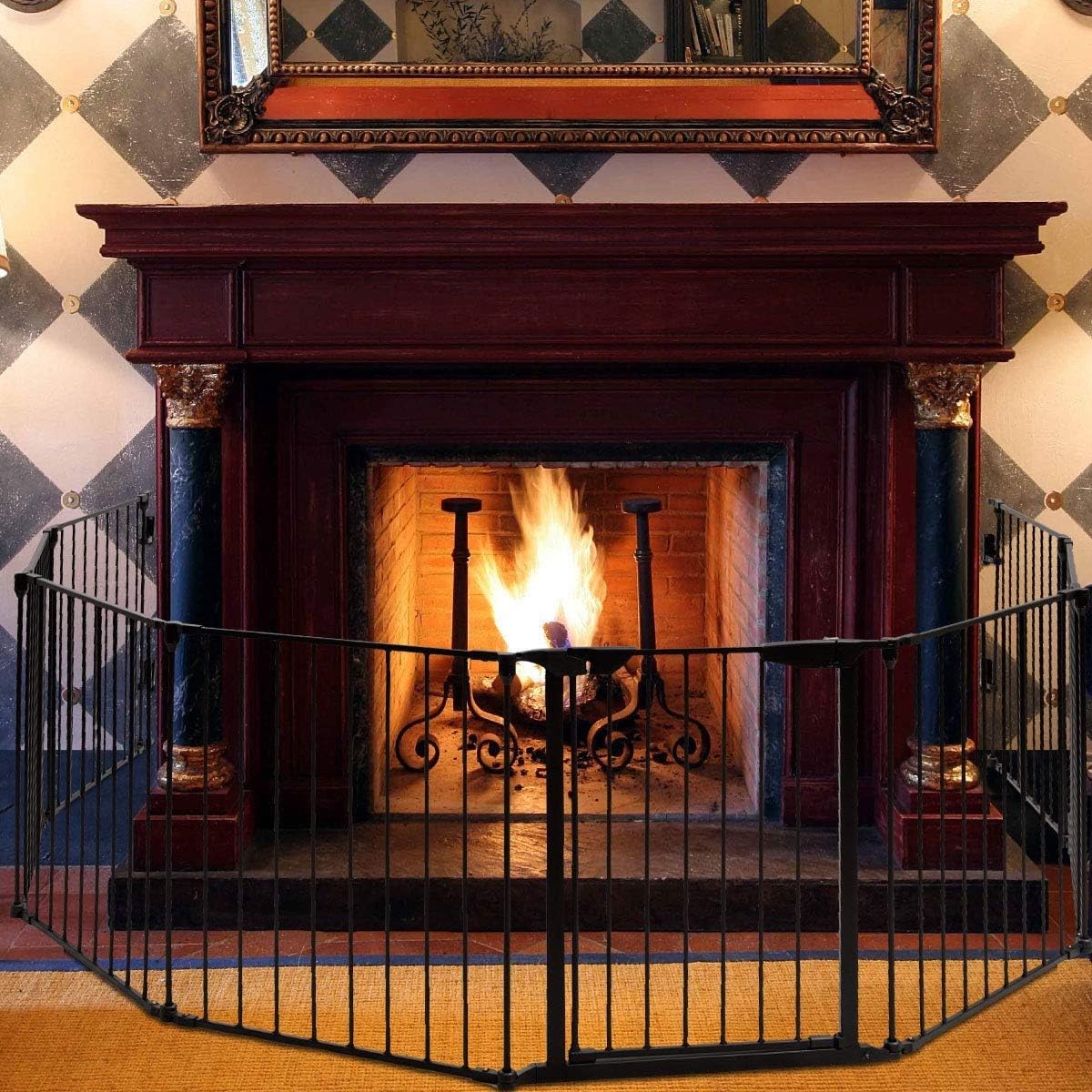 COSTWAY Barrière De Sécurité Pour Bébé, Animaux Enfant Grille De Protection Cheminée Pare-Feu De Cheminée, 500x74,5cm Avec 8 Pans, Noir -Mottetch Boutique AAHKMJXYDAFdJAOAIMEbOAchmHpFU373 mFTVEalc7Zs9nSWNUJsFBaqK7Zy4hbY p94eQ zJzVBDkfgjUQNWcjr08kz6CGu7RKKgnqB6zBW0lkLOLRby1Tgzt18q agzcQ=